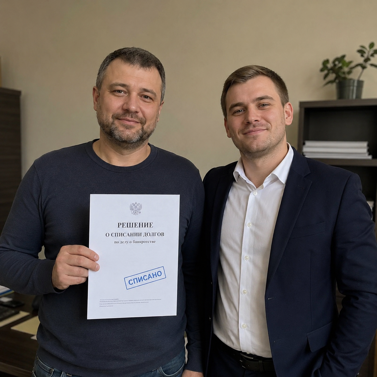 Клиент с решением о списании долгов